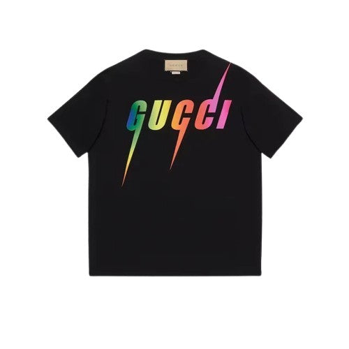 T-shirt in cotone con stampa Gucci Blade 616036 XJFF9