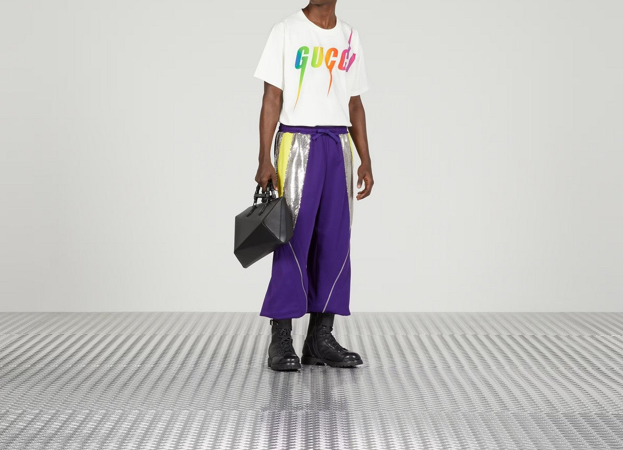 T-shirt in cotone con stampa Gucci Blade 616036 XJFF9